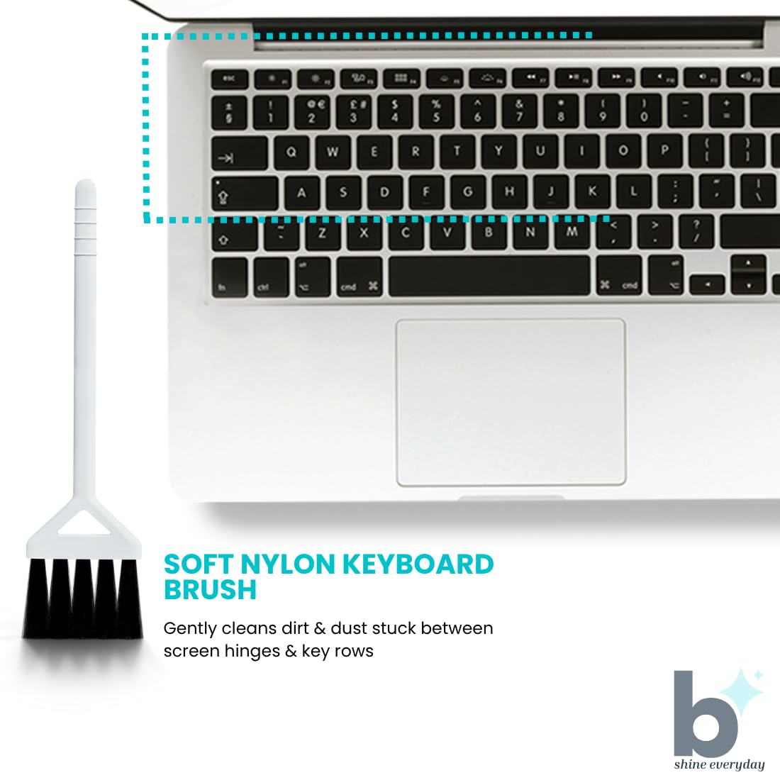 BARROT Essentials Mini Device Cleaning Kit | Designed for Laptops, Mobiles, Tablets, Camera Lenses, Earbuds & More | Includes 50ML Screen Cleaner, 3X Precision Brushes  20x20CM Premium Microfiber