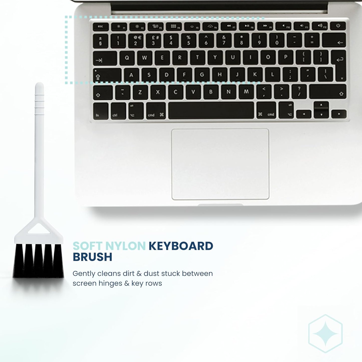 BARROT Essentials Mini Device Cleaning Kit | Designed for Laptops, Mobiles, Tablets, Camera Lenses, Earbuds & More | Includes 50ML Screen Cleaner, 3X Precision Brushes  20x20CM Premium Microfiber