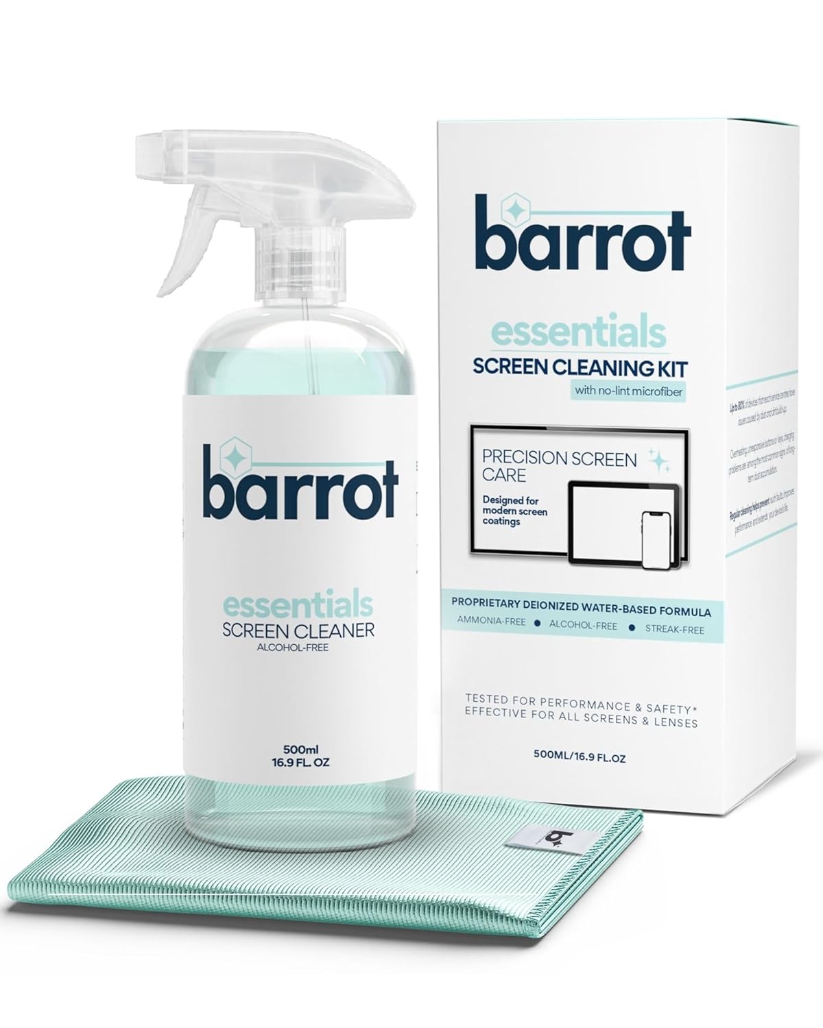 BARROT TV & Laptop Screen Cleaning Kit (500ml) | Designed for OLEDs/LCDs/LEDs/PLASMAs/QLED Non-Touch Screens